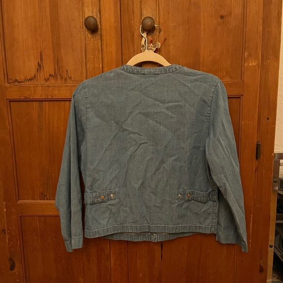 Agnes b. Denim Button Down Shirt - Picture 2 of 5